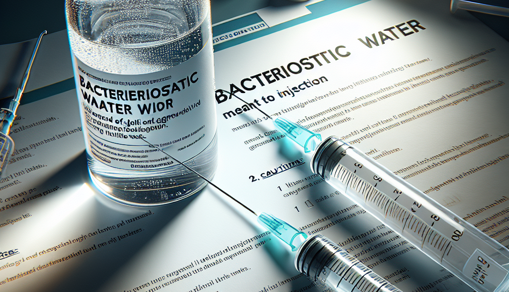 Agua bacteriostática para inyección en protocolos de recomposición agresiva
