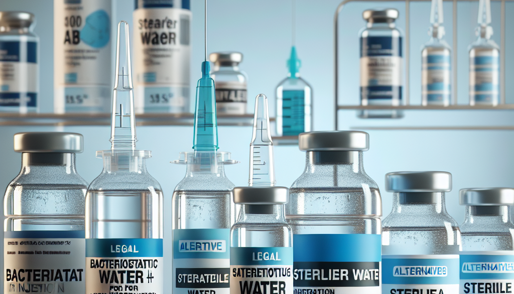 Alternativas legales a Agua bacteriostática para inyección