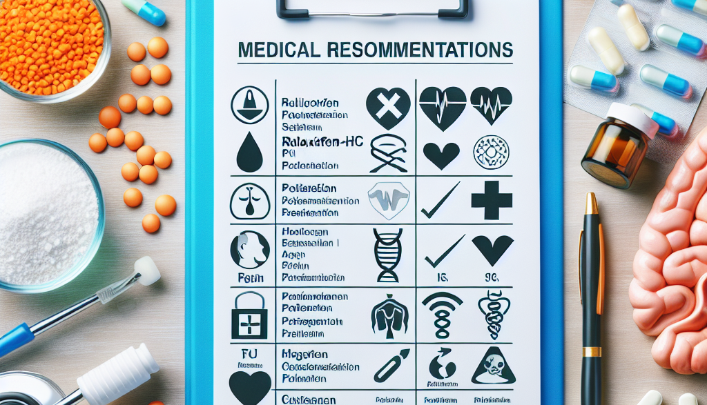 Recomendaciones médicas sobre el uso de Raloxifen-HCl