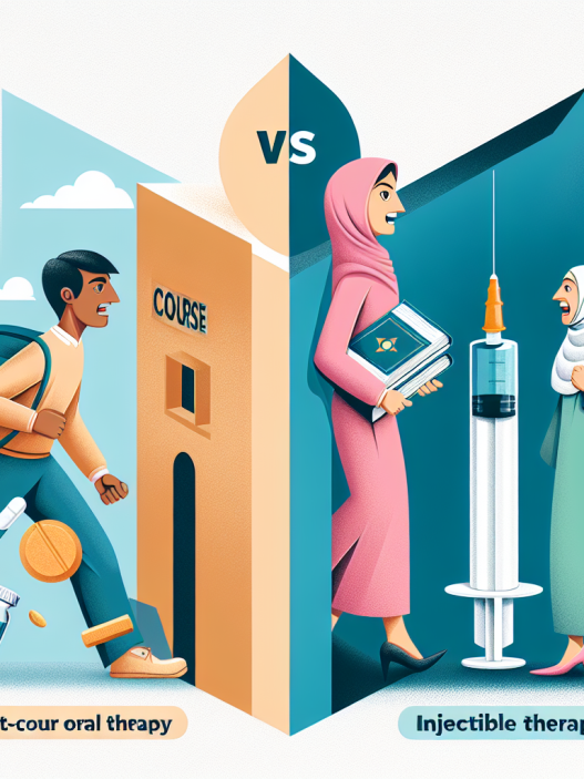 Diferencias entre Terapia posterior al curso oral e inyectable